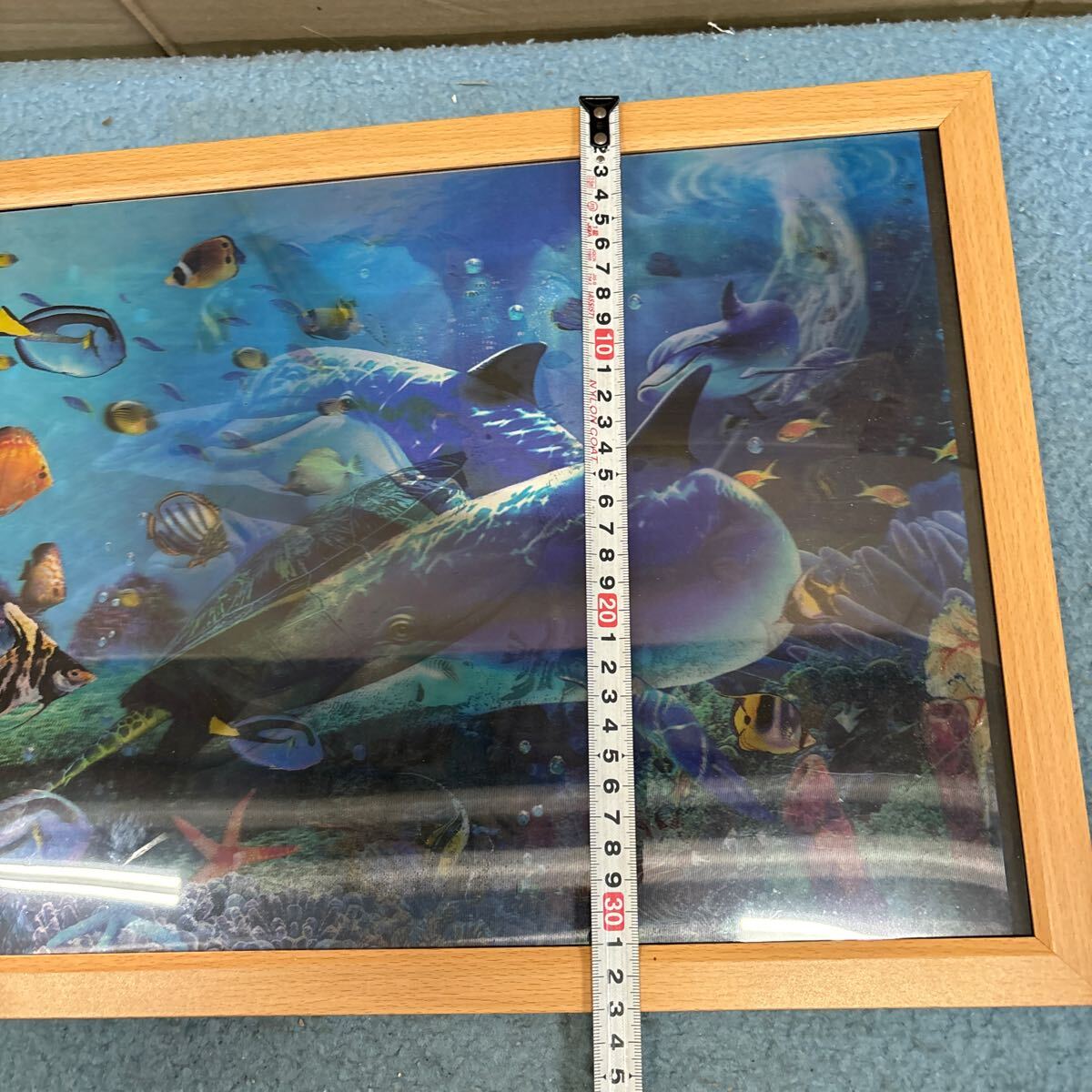 3Dアート アートフレーム 海の絵 海中 シャチ イルカ ウミガメ 3パターン 壁掛け インテリア の画像6