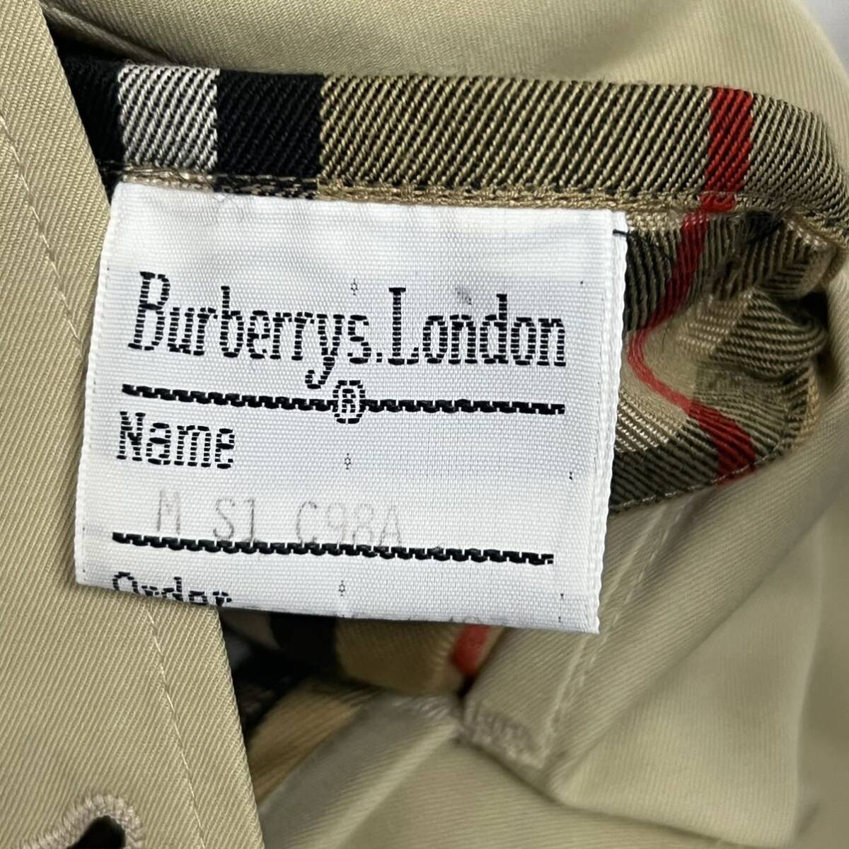 ★極美品★100円スタート★Burberrys バーバリーズ トレンチコート ロングコート ステンカラーコート ベージュ バーバリー _画像9