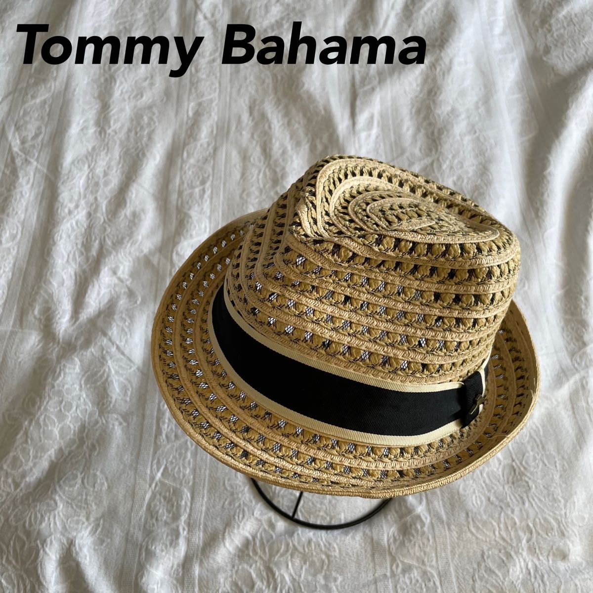 【美品】【Tommy Bahama】麦わら帽子/中折れハット【TOYO素材】