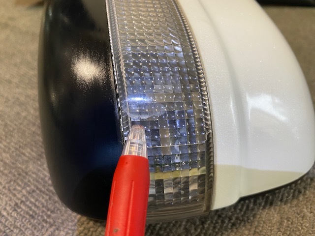 CC25 C25 セレナ 純正 LED ウインカー付 ドアミラー 左 助手席側 7ピン カラーQX1の画像6