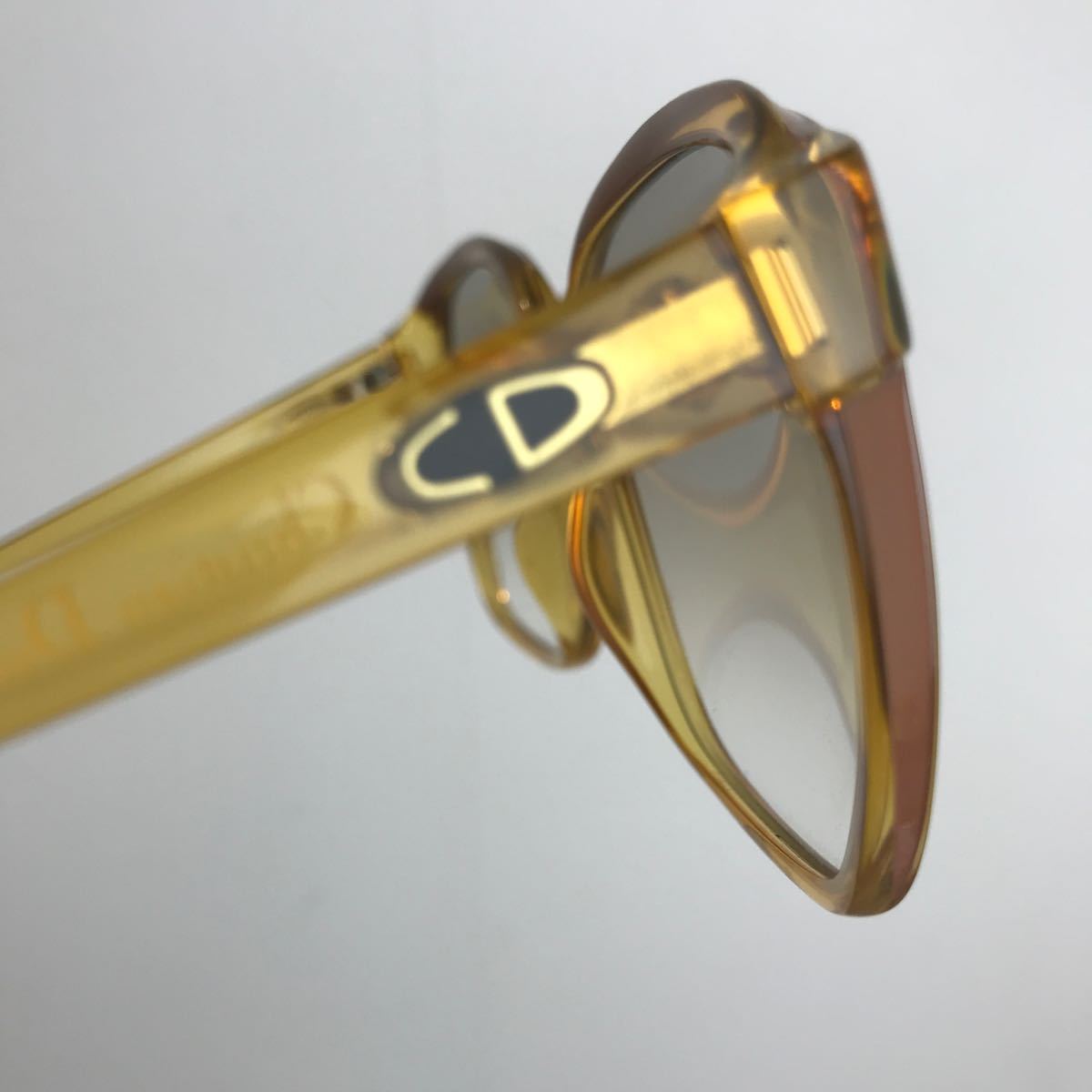 Christian Dior ディオール サングラス 眼鏡 メガネ レディース イエロー系 オレンジ系 フルリムフレーム 231211_画像7