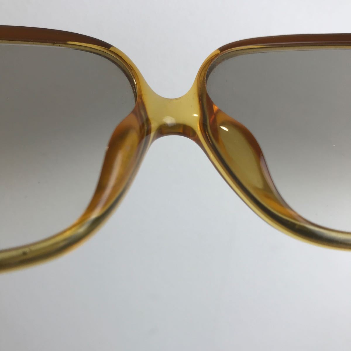 Christian Dior ディオール サングラス 眼鏡 メガネ レディース イエロー系 オレンジ系 フルリムフレーム 231211_画像9