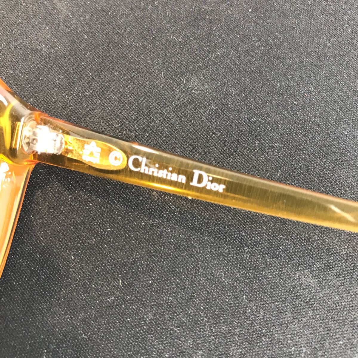 Christian Dior ディオール サングラス 眼鏡 メガネ レディース イエロー系 オレンジ系 フルリムフレーム 231211_画像6