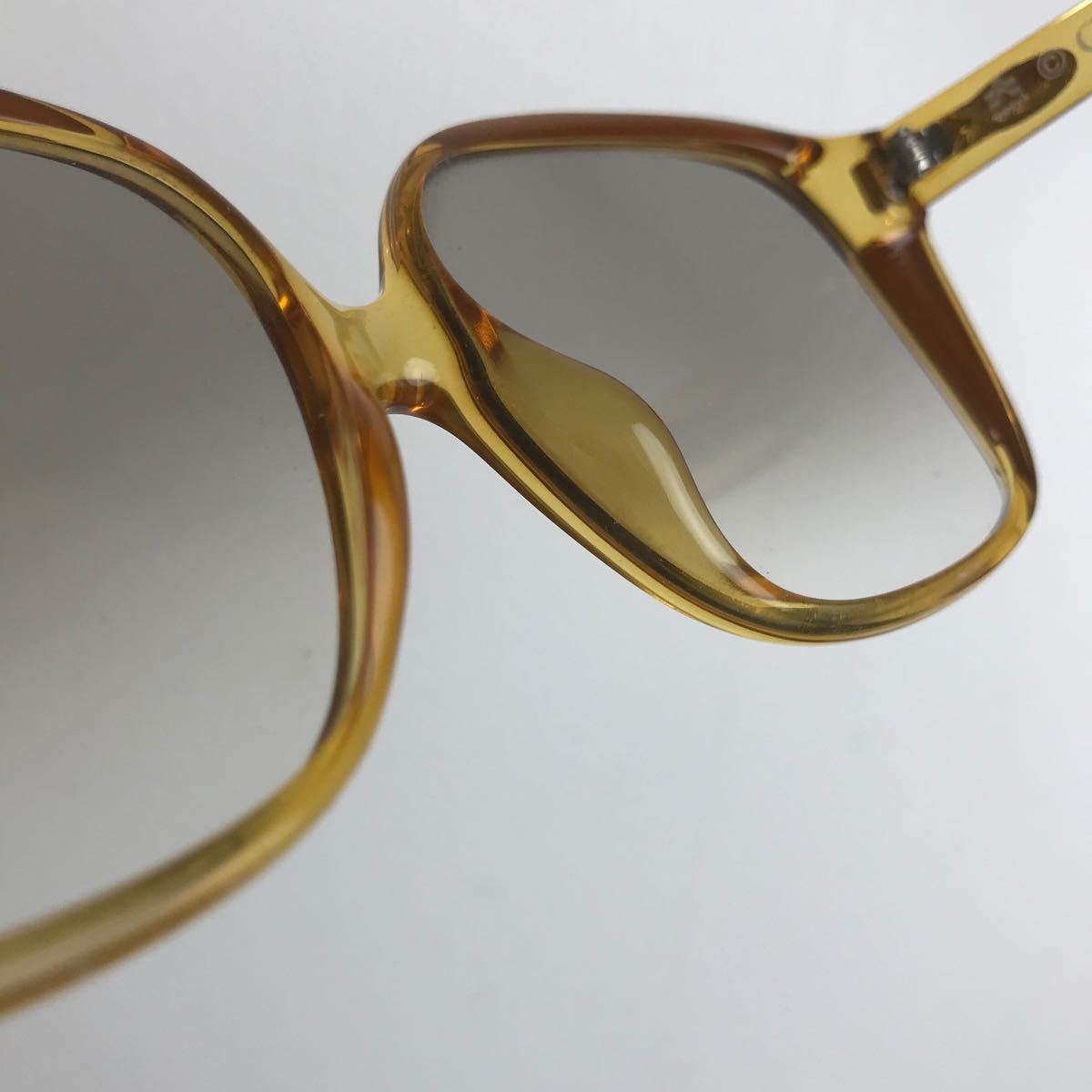 Christian Dior ディオール サングラス 眼鏡 メガネ レディース イエロー系 オレンジ系 フルリムフレーム 231211_画像8