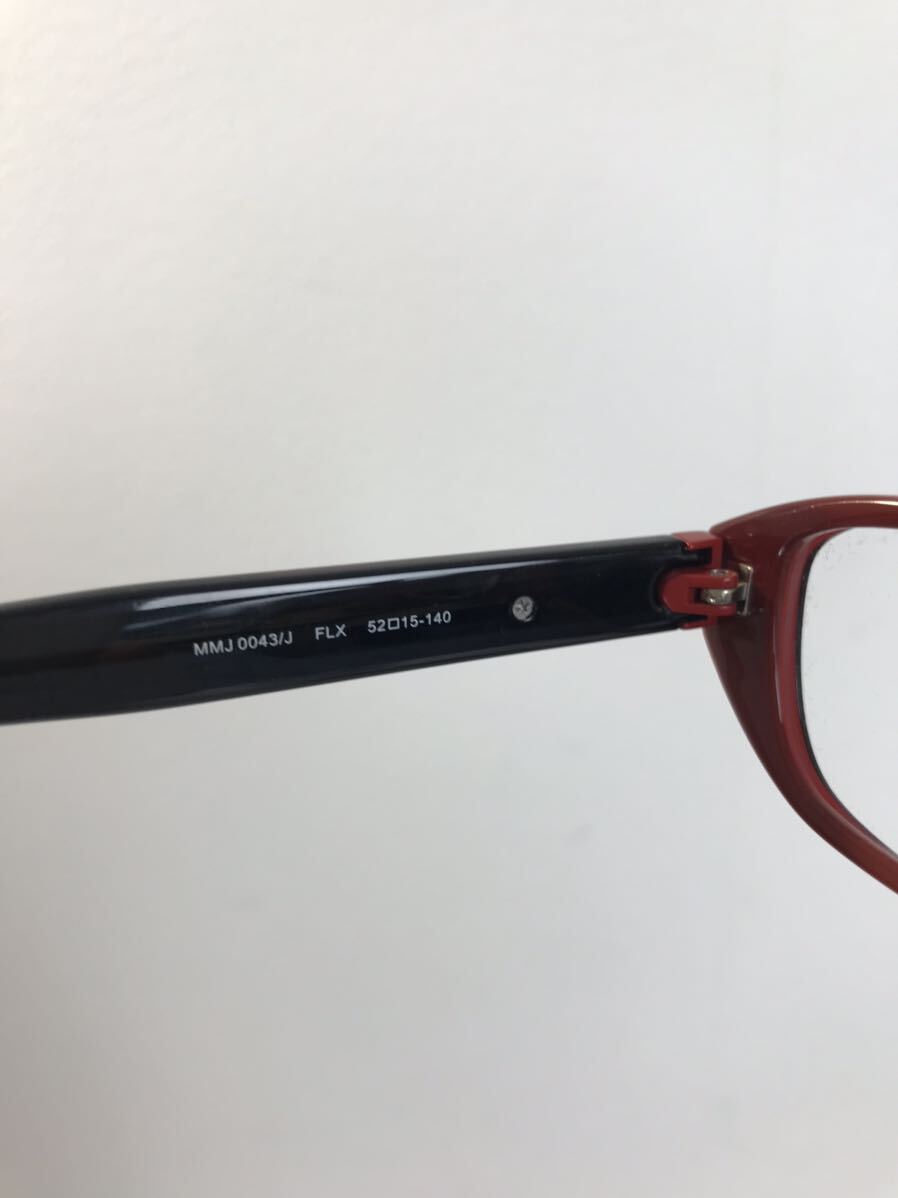 MARC JACOBS マークジェイコブス 眼鏡 メガネ アイウェア レッド系 フルリムフレーム ケース付き 231229の画像9