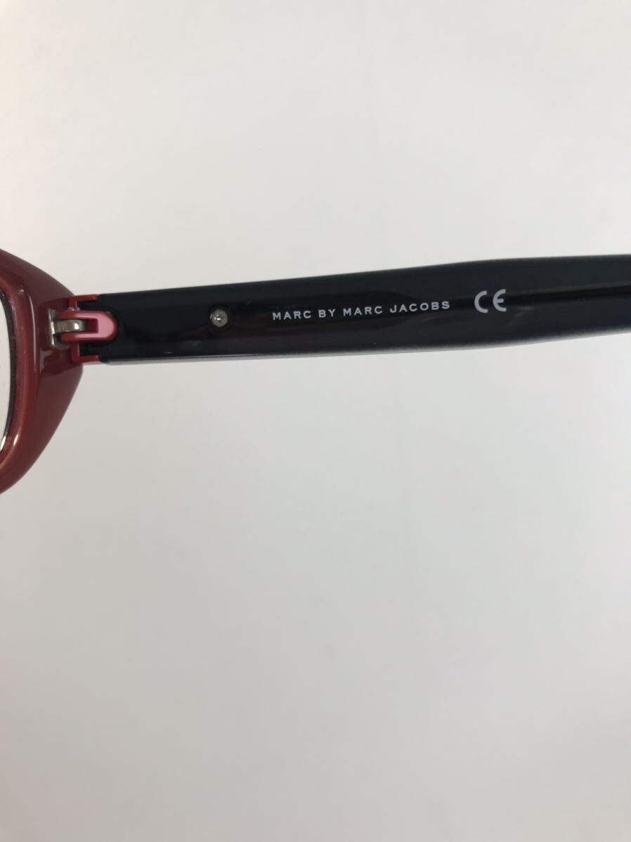 MARC JACOBS マークジェイコブス 眼鏡 メガネ アイウェア レッド系 フルリムフレーム ケース付き 231229の画像8
