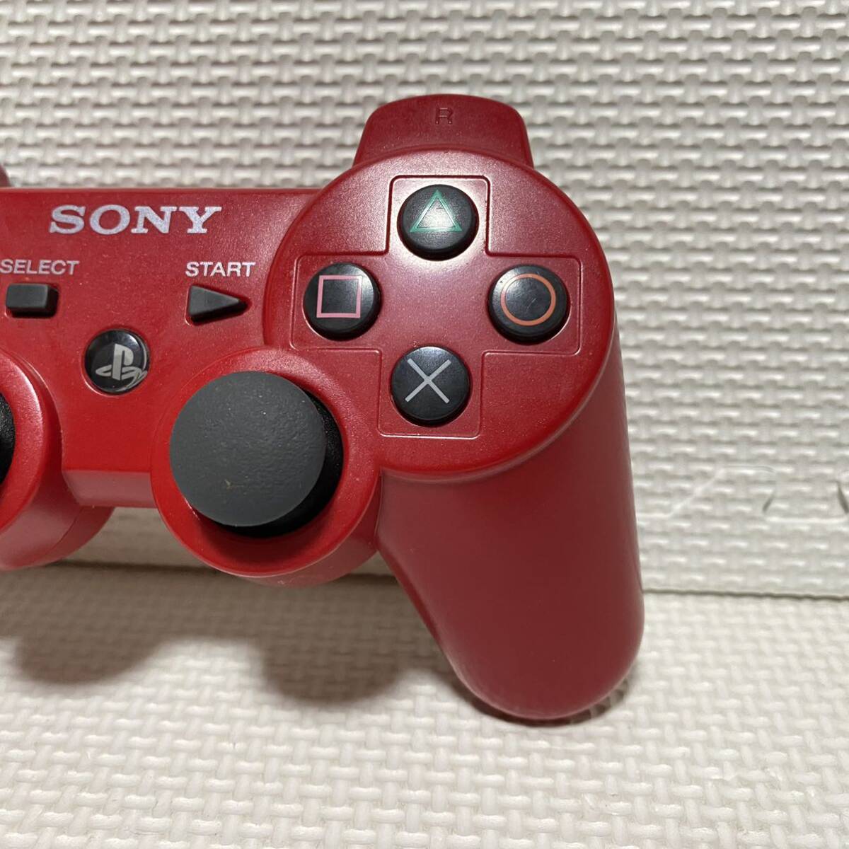 即決☆ PS3 ワイヤレスコントローラー ディープレッド DUALSHOCK3 CECH-ZC2J SONY プレステ3 デュアルショック RED 赤_画像3