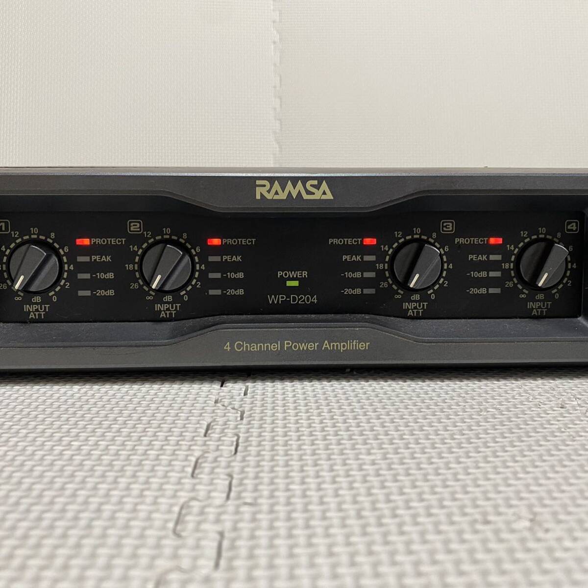 即決☆ Panasonic RAMSA WP-D204 PAアンプ 4chパワーアンプ パナソニック ラムサ オーディオ機器 200W×4 4Ω 【現状品】の画像10