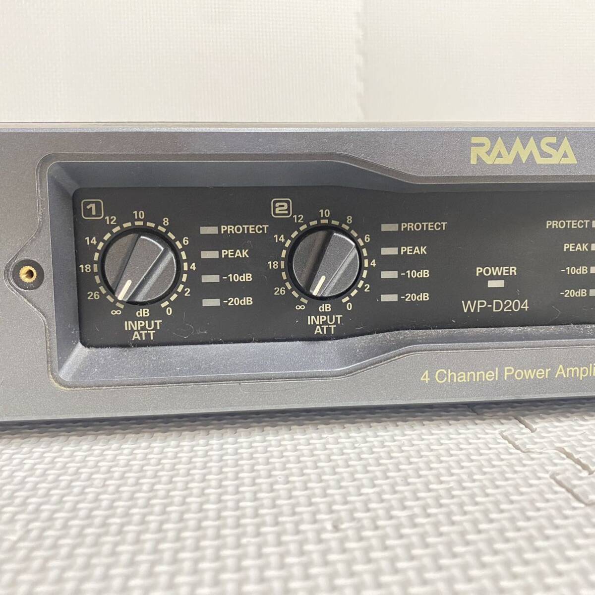 即決☆ Panasonic RAMSA WP-D204 PAアンプ 4chパワーアンプ パナソニック ラムサ オーディオ機器 200W×4 4Ω 【現状品】の画像3