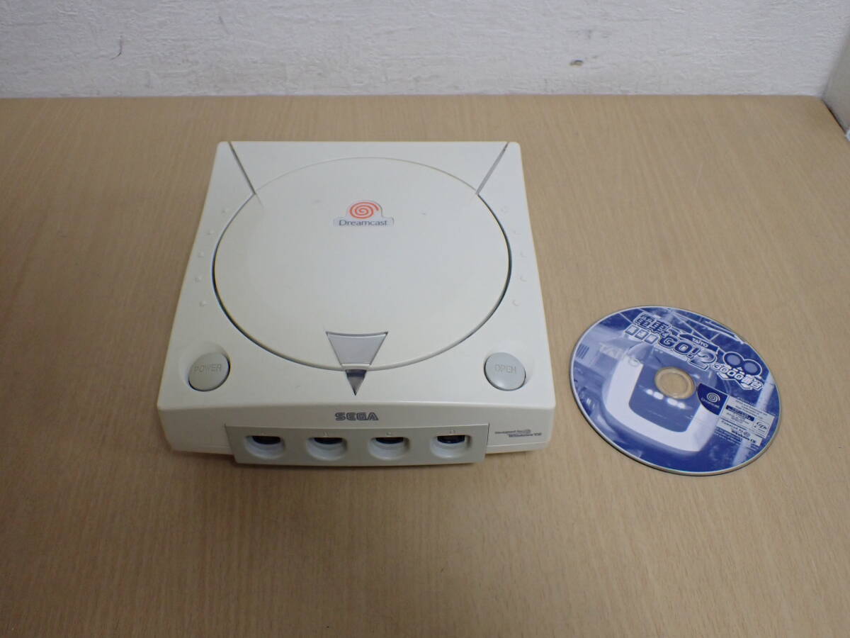 「6034/S5A」SEGA Dreamcast セガ ドリームキャスト HKT-3000 本体 ゲーム機 テレビゲーム ソフト 電車でGO！2 高速編 ジャンク _画像1