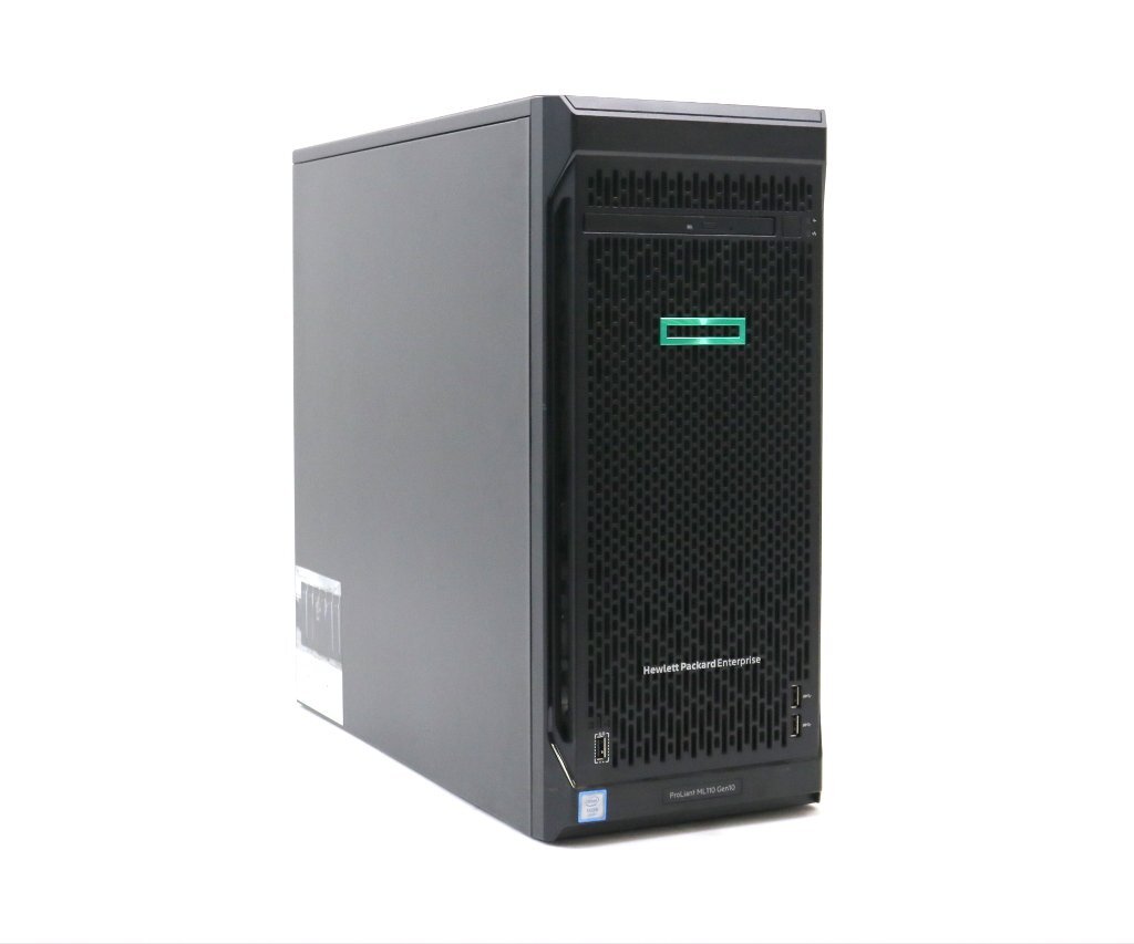 hp ProLiant ML110 Gen10 Xeon Bronze 3104 1.7GHz 8GB 600GBx4台(SAS2.5インチ/12Gbps/RAID6) DVD-ROM AC*2 SmartArray P408i-p SR Gen10の画像1