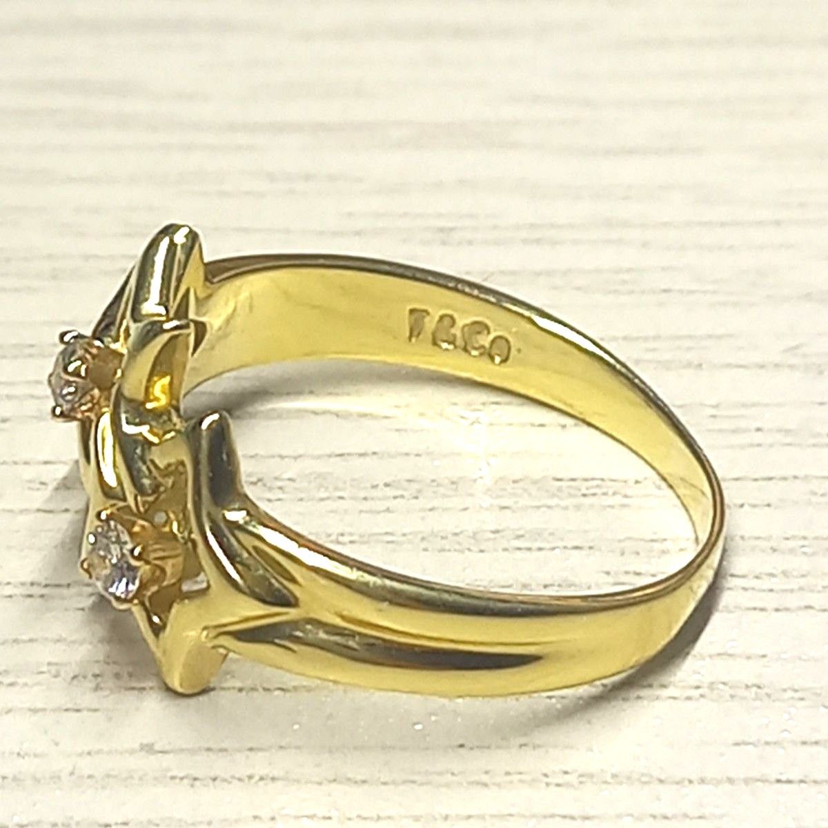 良品 Tiffany&Co ティファニー トリプルスター ダイヤ リング 良品 Tiffany&Co ティファニー トリプルスター ダイヤ リング