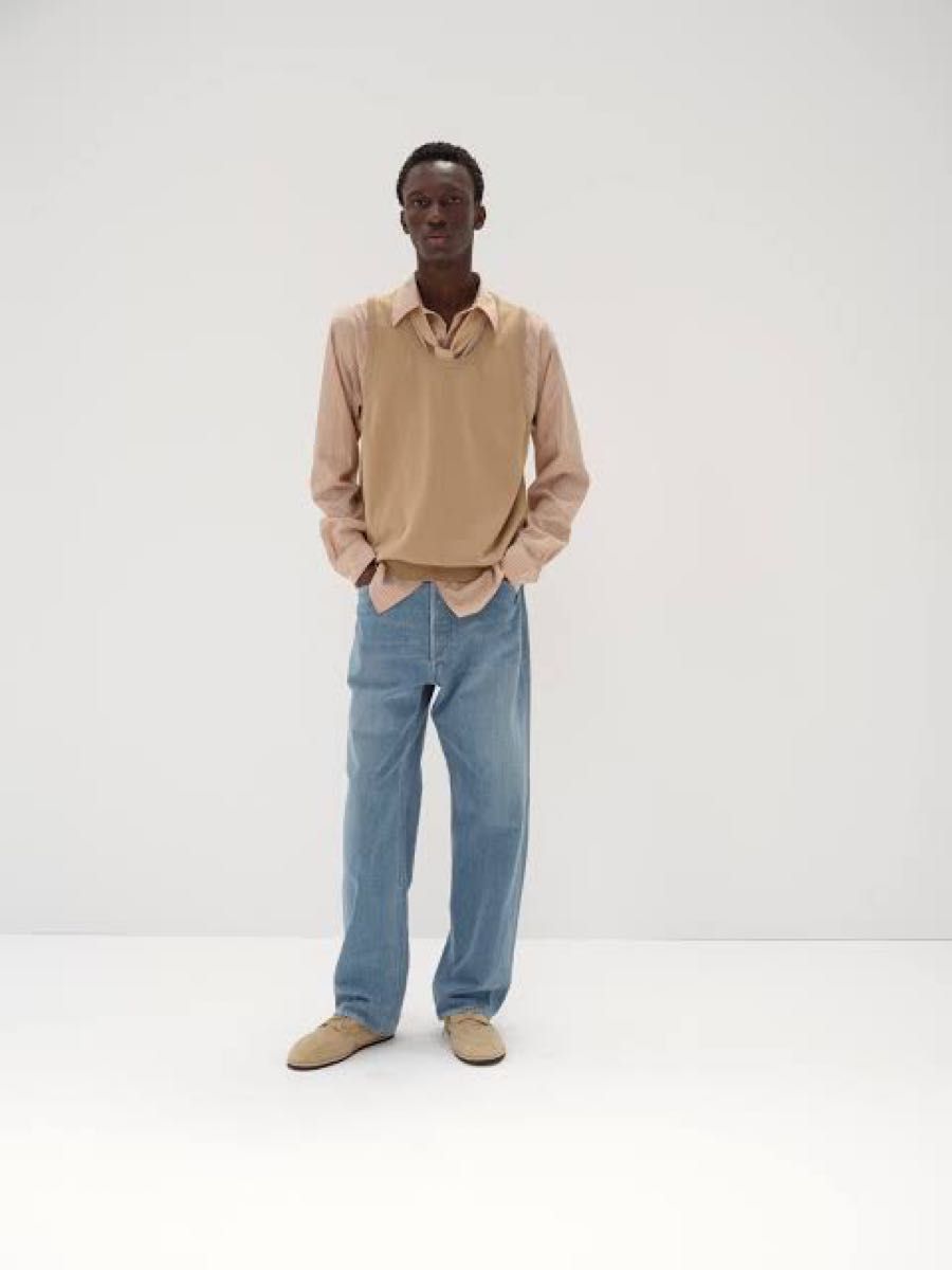 AURALEE SELVEDGE FADED LIGHT DENIM WIDE PANTS size 4 AURALEE SELVEDGE FADED LIGHT DENIM WIDE PANTS size 4