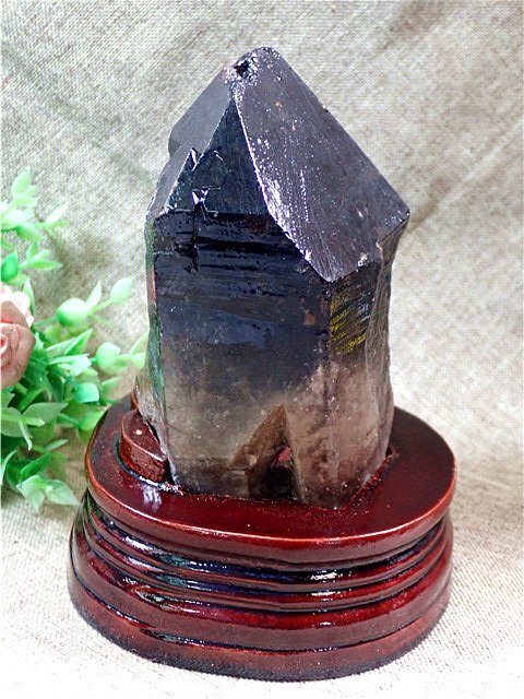 AAA級【魔除け】◆天然モリオン(黒水晶） 原石178C3-120C60b_画像2