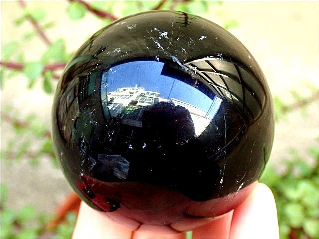 AAA級【魔除け】天然モリオン黒水晶丸玉178C1-42C24Z_画像2
