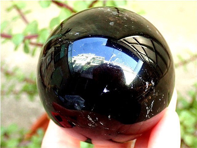 AAA級【魔除け】天然モリオン黒水晶丸玉178C1-42C24Z_画像3