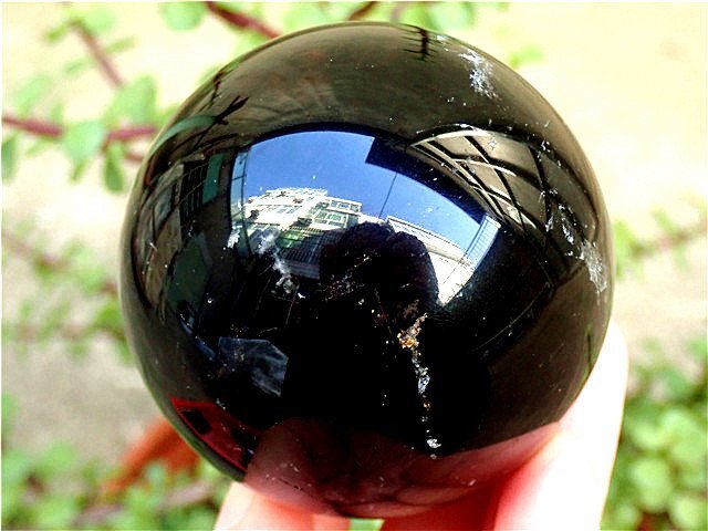 AAA級【魔除け】天然モリオン黒水晶丸玉178C1-42C24Z_画像1
