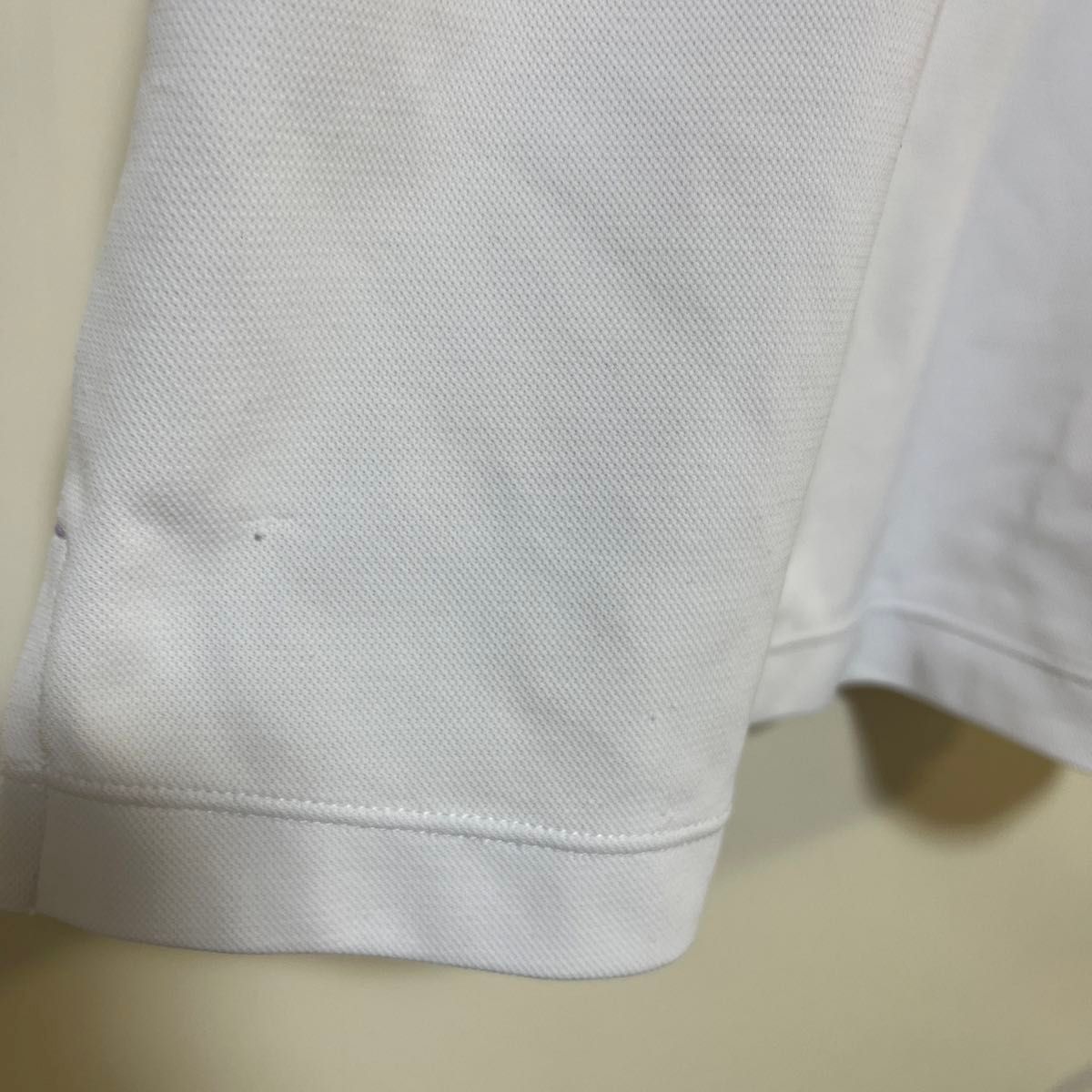 エレッセ　レディースゴルフウェア　半袖ポロシャツ　L 白×紫 ポロシャツ 半袖ポロシャツ 白 Used ゴルフウェア