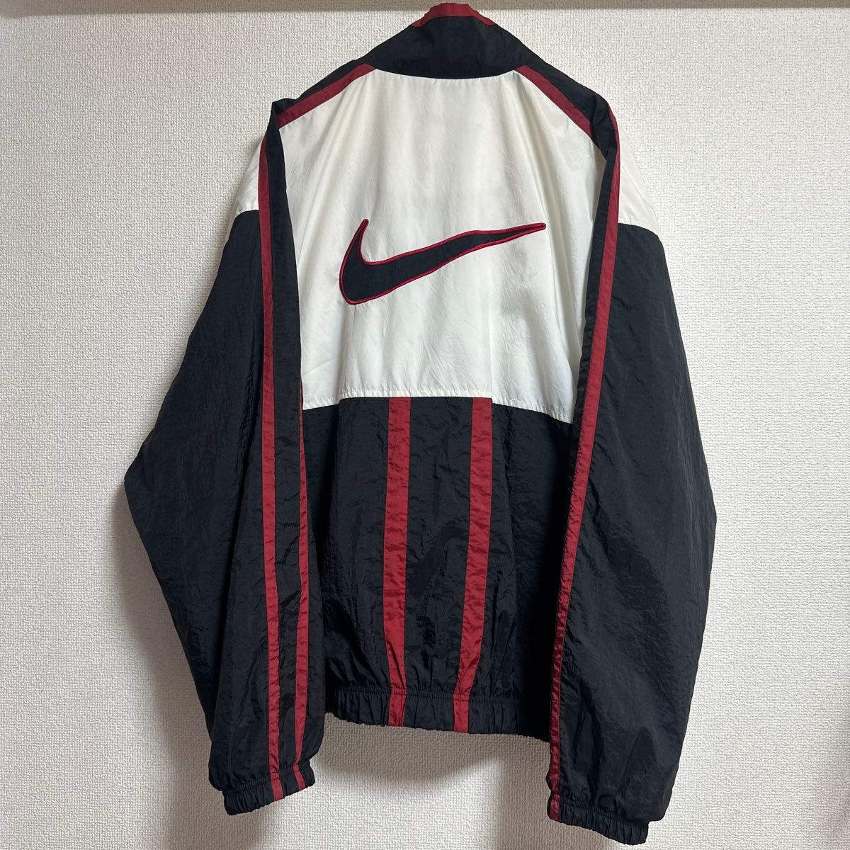 Lサイズ NIKE ビンテージ ナイキ ナイロンジャケット 90s デカロゴ ビッグスウォッシュ 