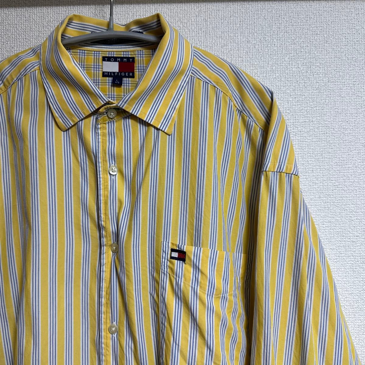 Lサイズ TOMMY トミー  長袖シャツ ネルシャツ シャツ チェック ビッグサイズ  長袖