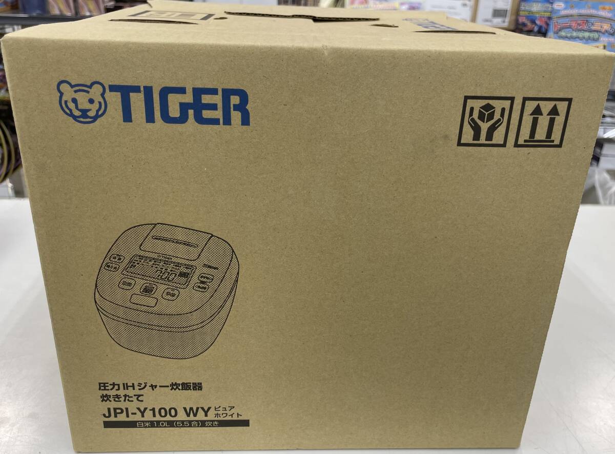 新品未開封 TIGER(タイガー) 圧力IHジャー炊飯器 JPI-Y100WY ホワイト 白米1.0L（5.5合） 24年3月購入 4年保証付き_画像1