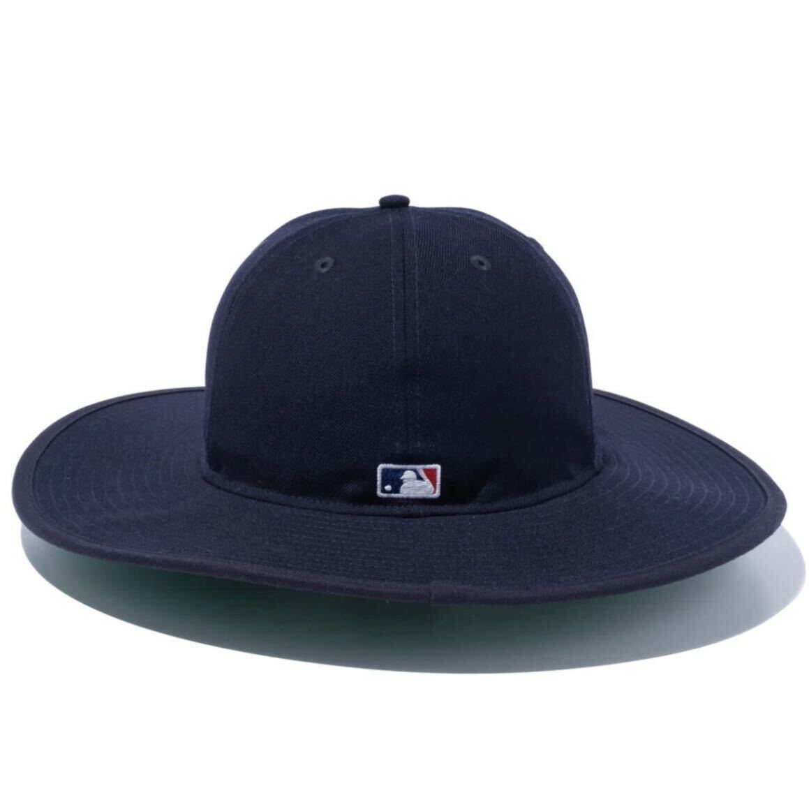 貴重品NEW ERA/フィッテドロングブリムハット/7 1/2 ヤンキース/MLB/濃紺ネイビー/即完売品/Long Brim Hat yankees _画像4