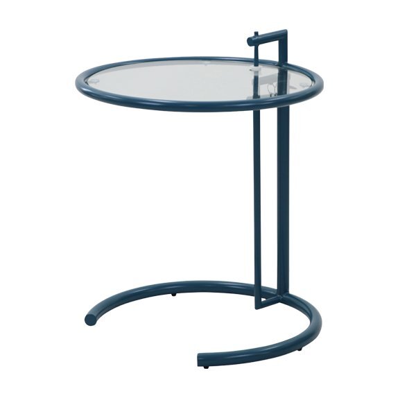 送料無料 アイリーンテーブル アイリーングレイ サイドテーブル 約W51×約D51×約H63~95cm 高さ調節 デザイン家具 おしゃれ ブルー