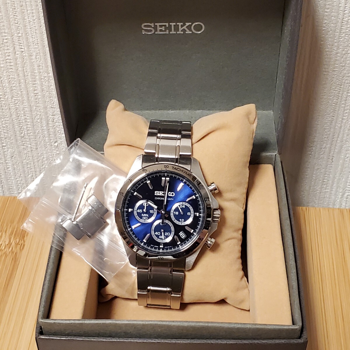 セイコー SBTR011 スピリット クロノグラフ クォーツ ブルー文字盤 8T63-00D0 SEIKO SPIRITの画像2