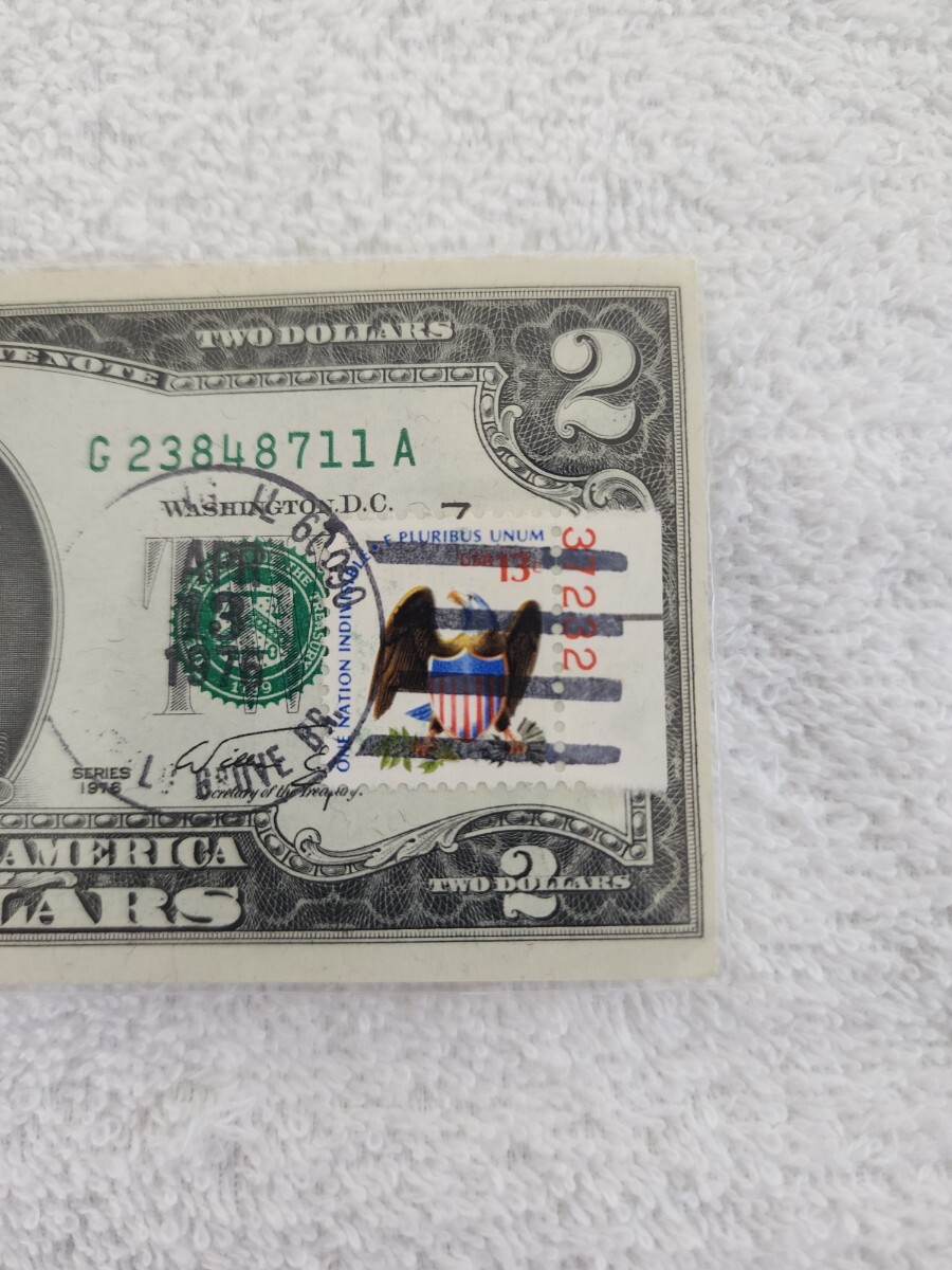 ★希少★　アメリカ　２ドル　旧紙幣　外国紙幣　world paper money_画像4