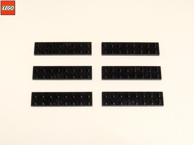 レゴ LEGO パーツ ２×８プレート（黒）６個 部品 未使用の画像1