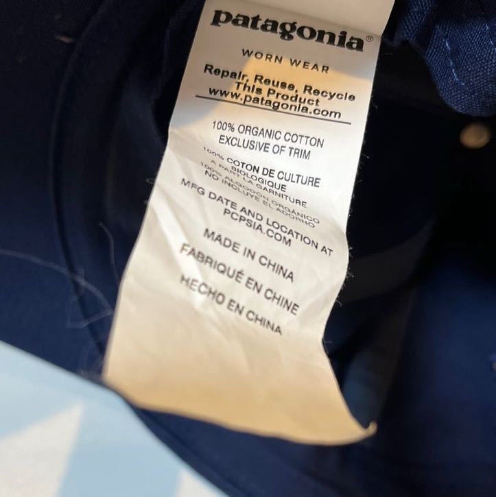 パタゴニア キャップ patagonia 帽子 ネイビー オーガニックコットン　ユニセックス　フリーサイズ【TAA-111】_画像7