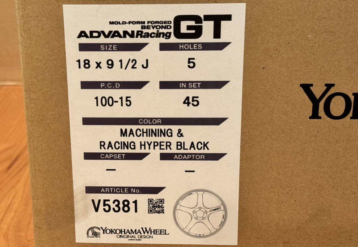 ADVAN RACING GT BEYOND 18インチ 9.5J 45 PCD100の画像4