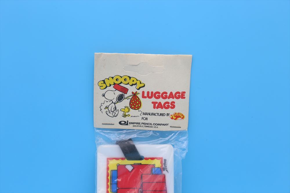 70s AVIVA Snoopy Luggage Tag /ヴィンテージ スヌーピー 荷物札/未使用品/ラゲッジタグ/180063841_画像2