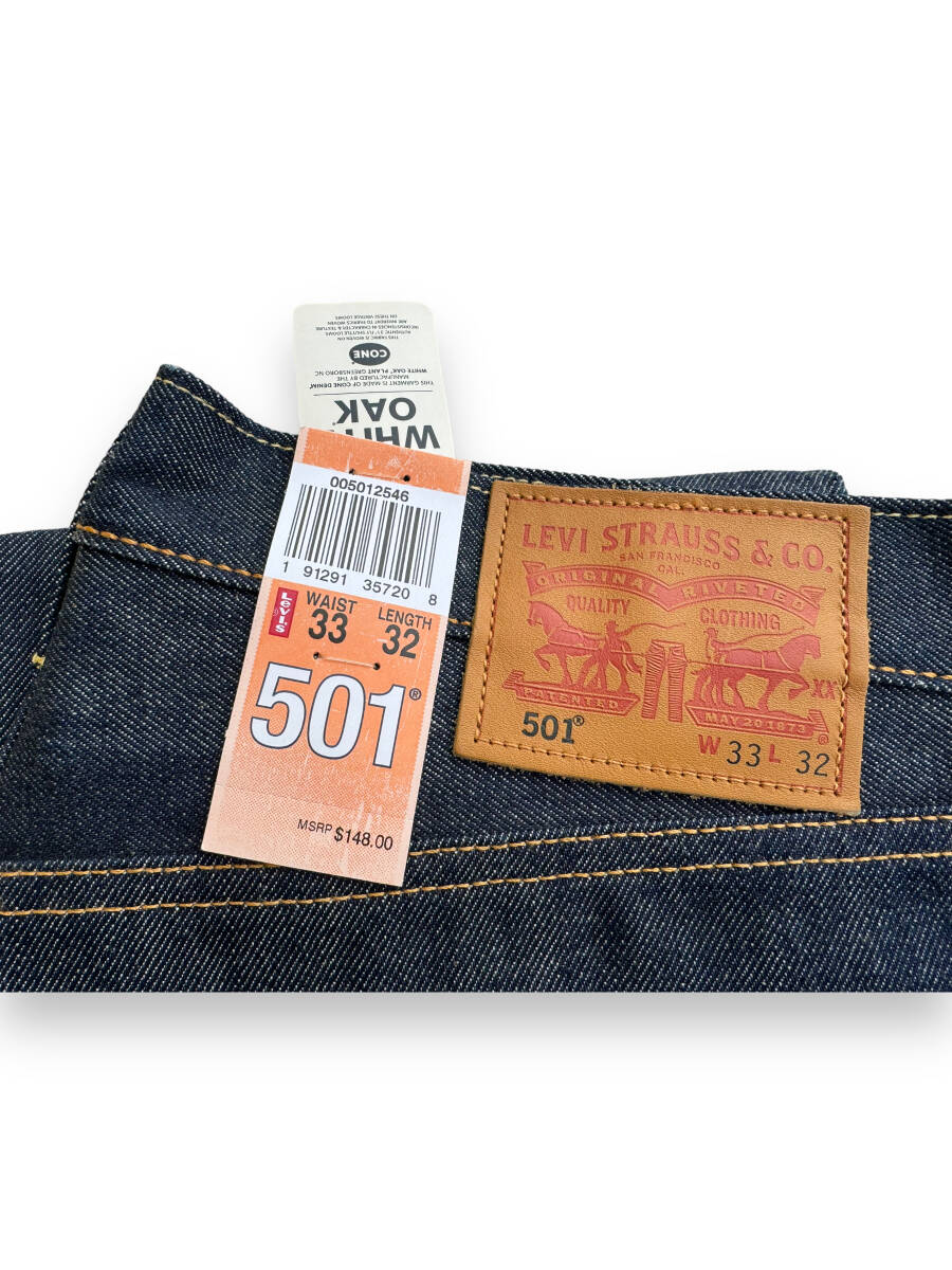 未使用☆Made in USA SELVEDGE 501/リーバイス 501 ホワイトオーク セルビッチ/赤耳/ W32 L32/LEVIS WHITEOAK USA製/_画像4