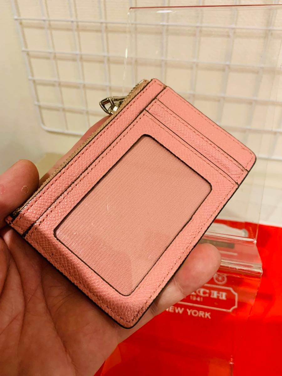 【美品】COACH コーチ パスケース　定期入れ　コインケース 小銭入れ 財布 カードケース レザー