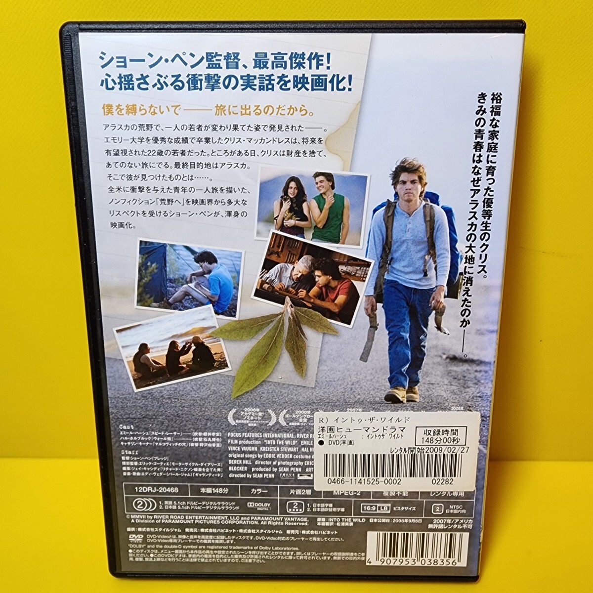 新品ケース交換済み　「イントゥ・ザ・ワイルド(’07米)」DVD