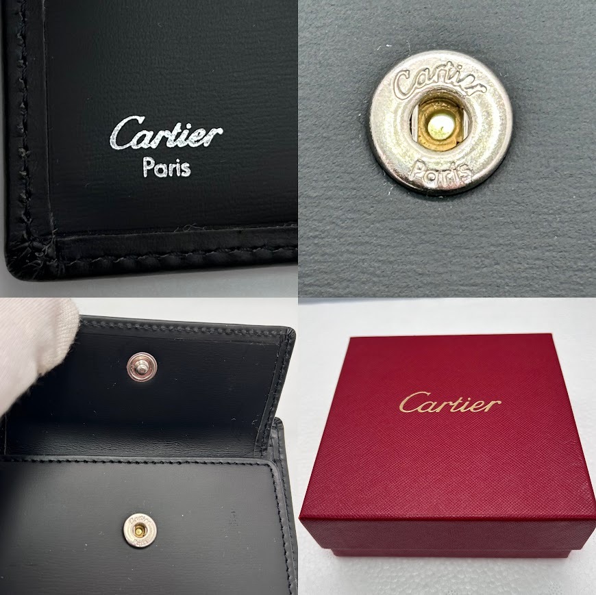 ☆１円～☆Cartier　二つ折り財布　新品　未使用　パシャ ドゥ カルティエ　L3000137　小銭入れ付　レザー　箱・ギャランティカード☆_画像9