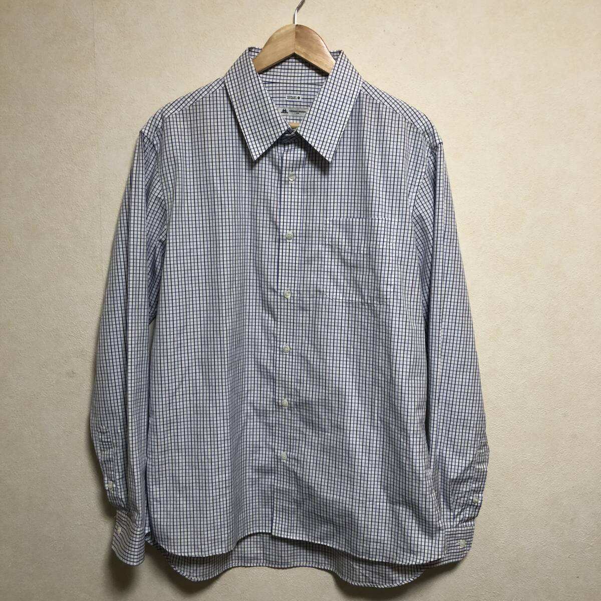 SEQUEL THOMAS MASON CHECK SHIRT BLUE SQ-21AW-SH-03 トーマス メイソン 藤原ヒロシ チェックシャツ シャツ Silver N°23_画像2