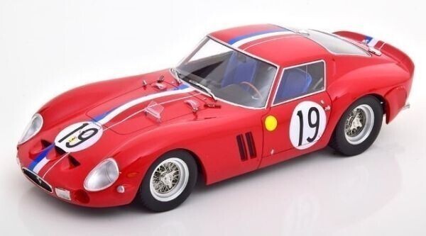 3/30までの大特価50％OFF!!【KKスケール】 1/18 フェラーリ 250 GTO 1962 No.19 24h ルマン red/blue/white [KKDC180735]_画像1