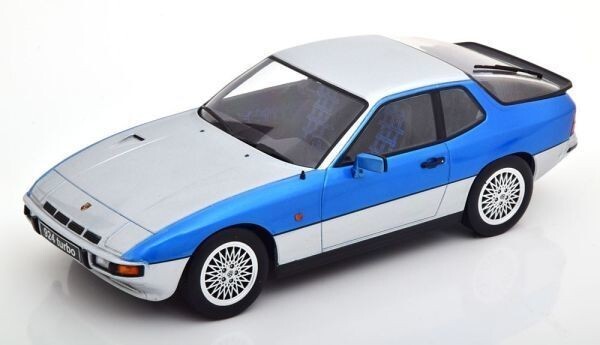 大特価50％OFF!!【KKスケール】 1/18 ポルシェ 924 ターボ 1986 silver/bluemetallic [KKDC180903]★未開封新品！