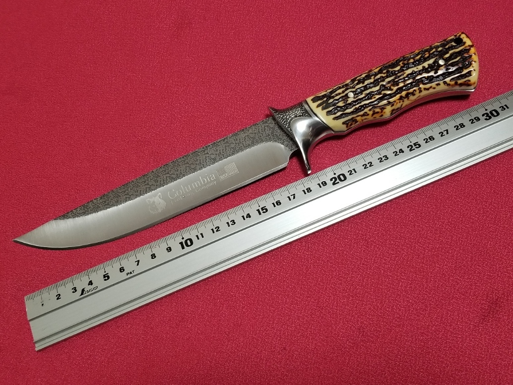 COLUMBIA KNIFE コロンビアナイフ 高品質シースナイフ フェイクスタッグハンドル アウトドア ハンティングナイフの画像8