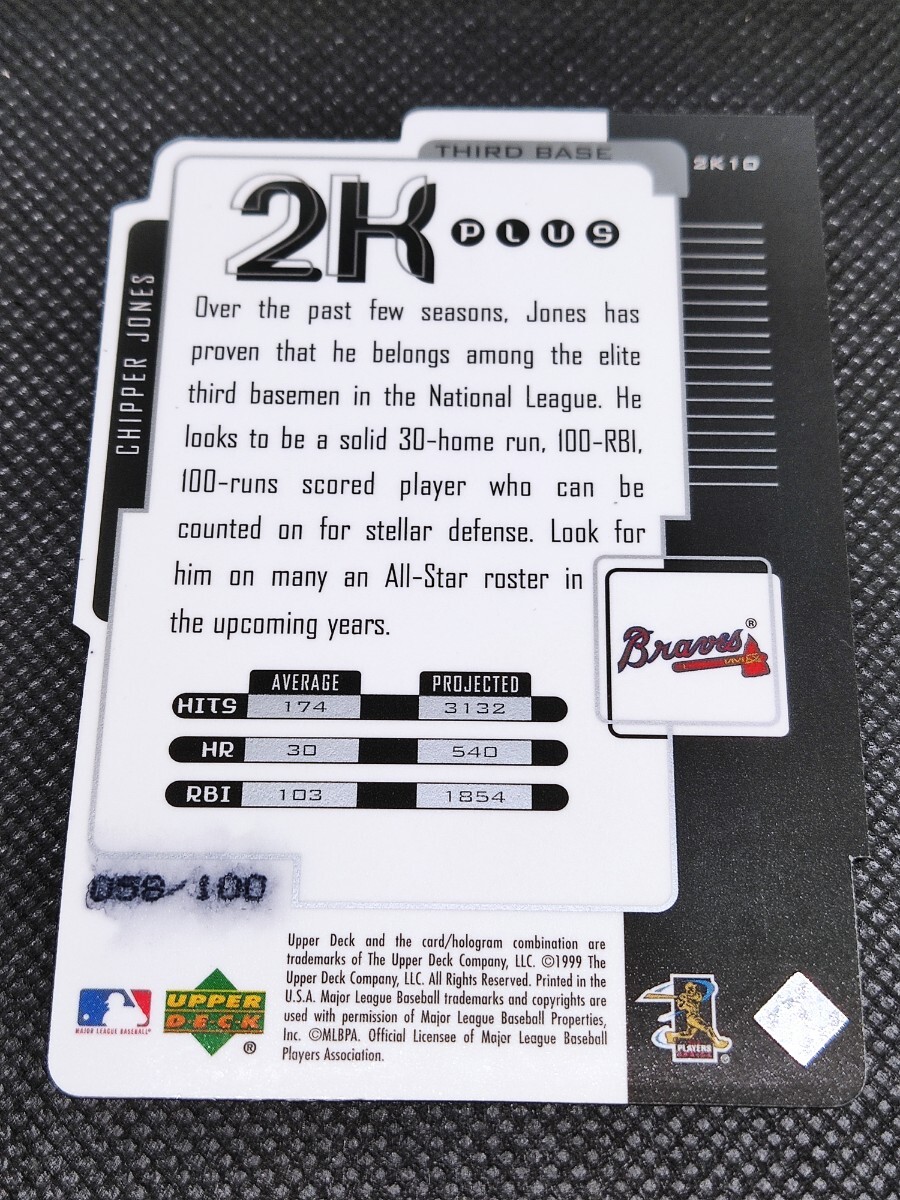 1999 UD 2K PLUS 059/100CHIPPER JONES チッパー・ジョーンズ 100枚_画像2