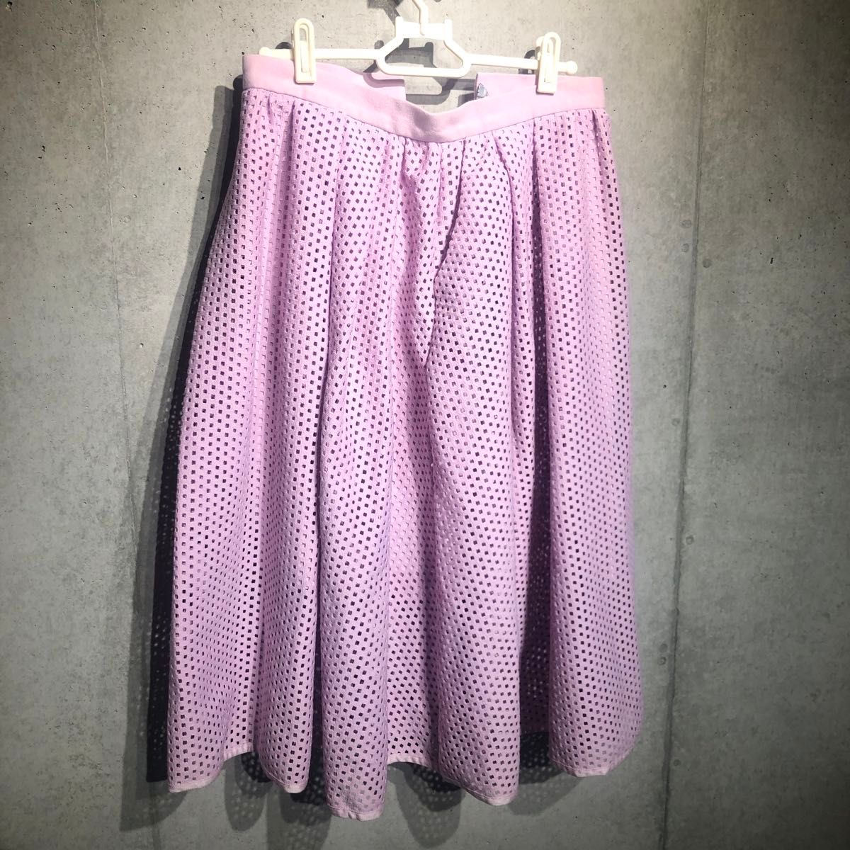 FRAYI.D フレイアイディー パンチングスカート 無地 サイズ:0(S) 品番:FWFS152650 ピンク