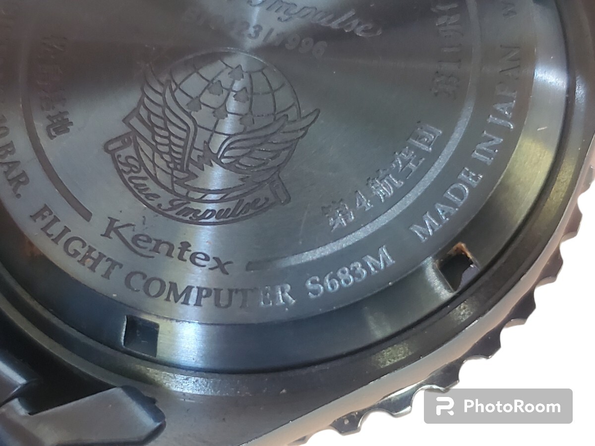 Kentex ケンテックス S683M JASDF 航空自衛隊 松島基地 第4航空団 クォーツ クロノグラフ メンズ ブルーインパルス 腕時計 の画像6