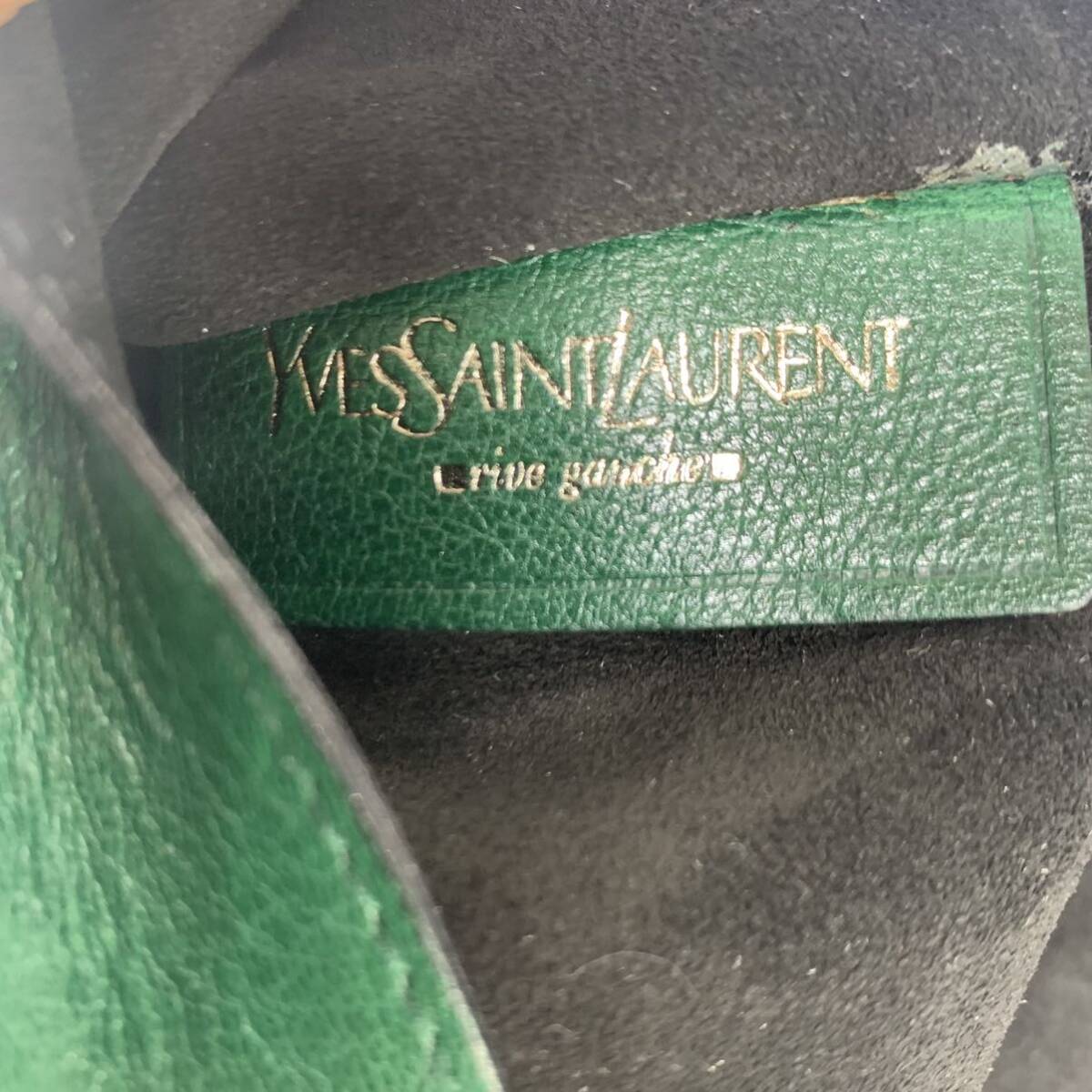 Yves Saint Laurent イヴサンローランレザーショルダーバッグ_画像8