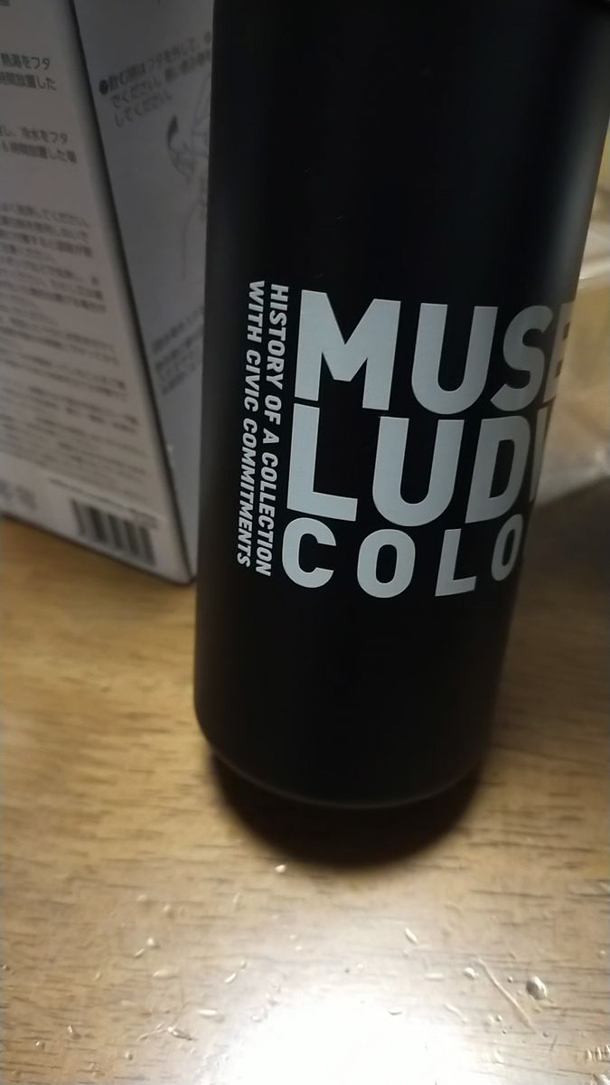 スリム　サーモステンレスボトル　200ml 0.2l ブラック　黒　携帯用魔法瓶　水筒　MUSEUM LUDWIG COLOGNE