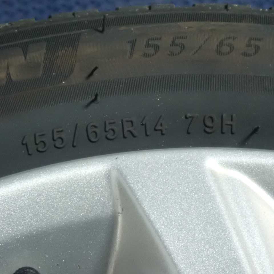 平成30年 デイズルークス ハイウェイスター B21A 後期 純正 アルミホイール タイヤ 1本 MICHELIN 155/65R14 中古 即決B_画像4