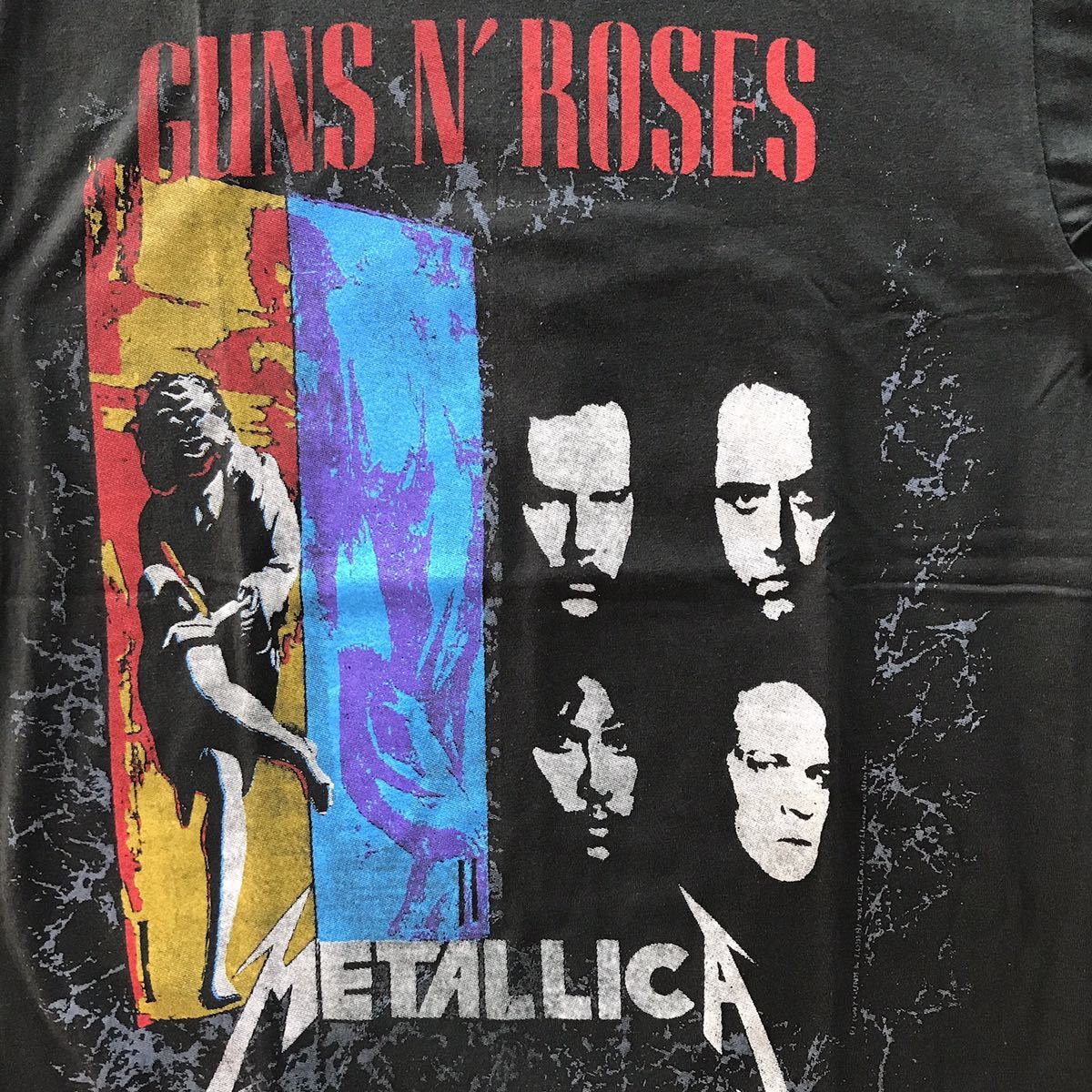 バンドTシャツ メタリカ&ガンズアンドローゼズ(METALLICA＆GUNS N' ROSES) ツアーTシャツ　　　レプリカ　新品M_画像2