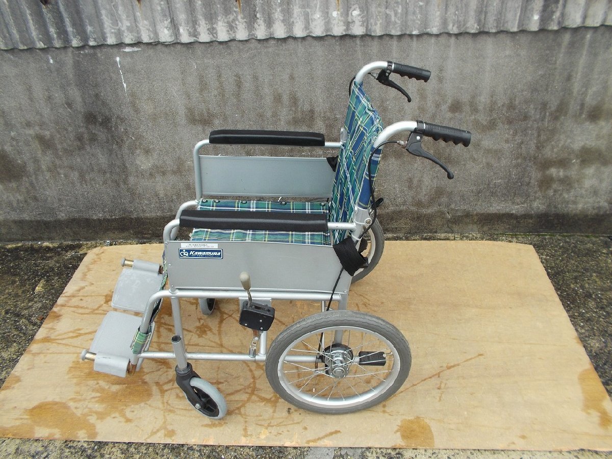 TS-24-0219-06　アルミ製　介助式車椅子 KA16-40SB（ストッパ-部分さびあり）_画像7