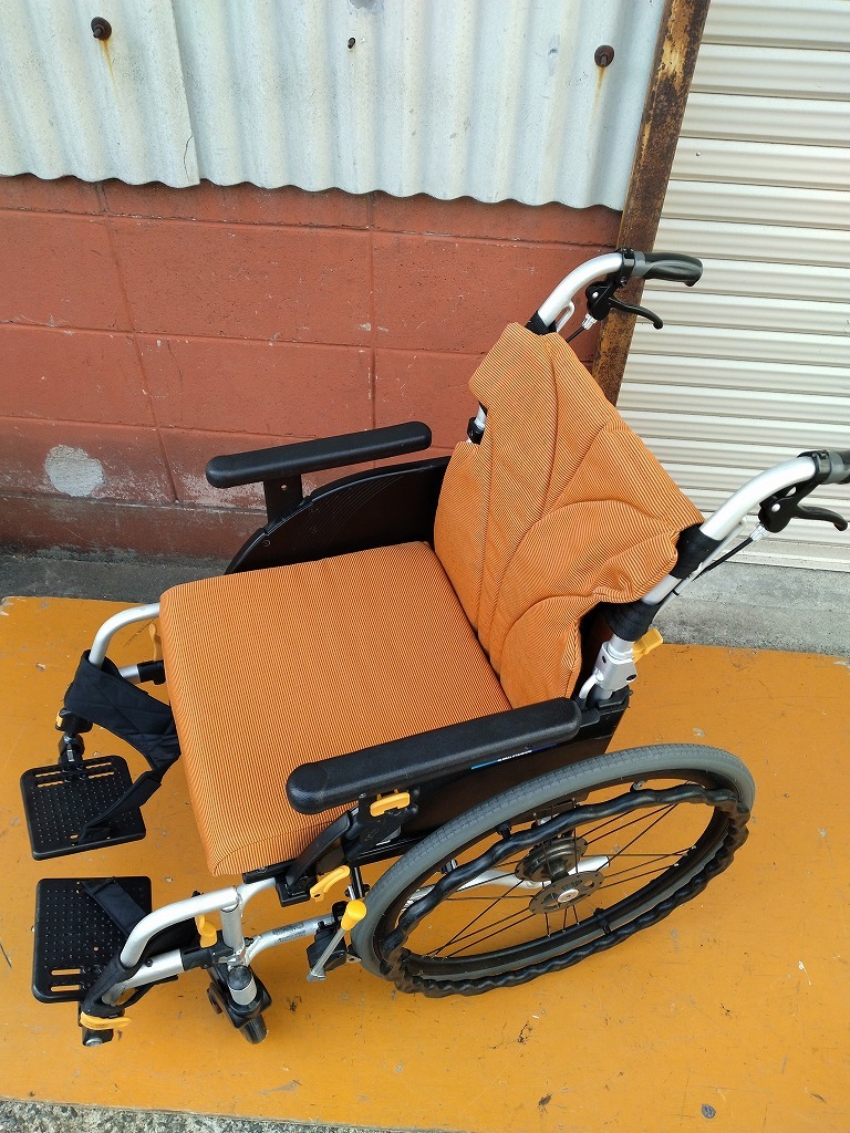 KS-24-0304-06　背もたれ・クッション代用品　車椅子 自走式 ネクストコア アジャスト NEXT-51B 松永製作所　座幅42cm_画像1